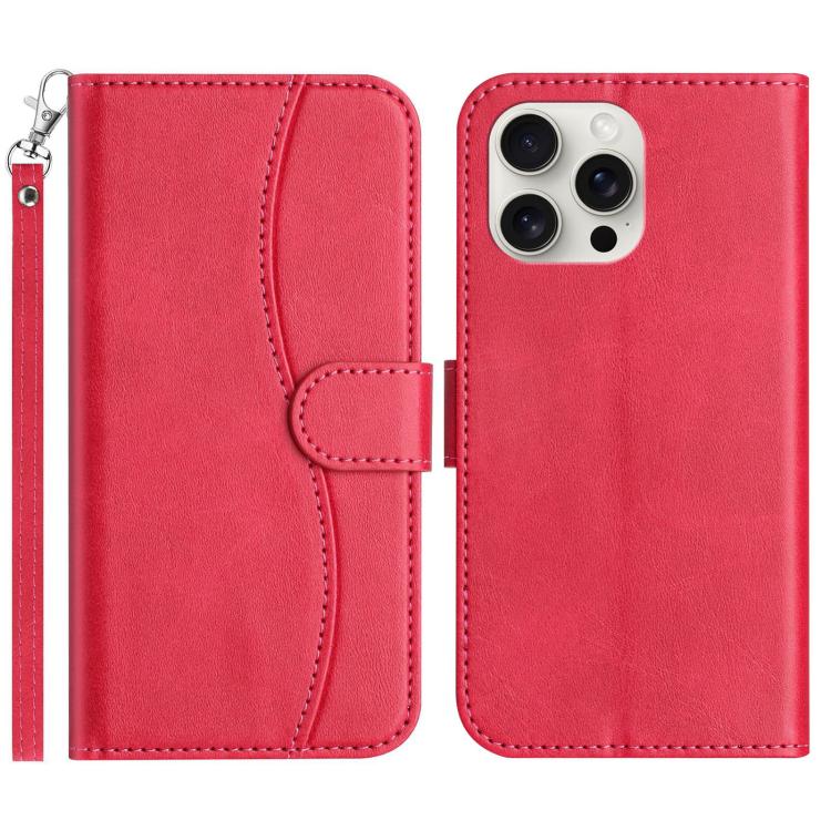 iPhone 14/15/16 Series Dual - Folded S - shape Leather Phone Case
