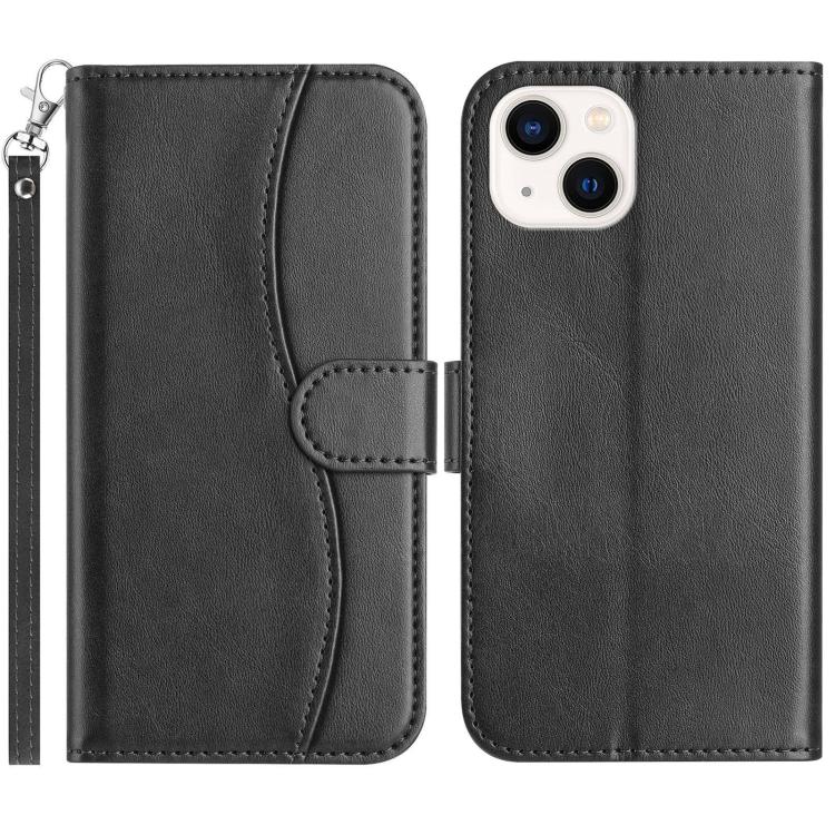 iPhone 14/15/16 Series Dual - Folded S - shape Leather Phone Case