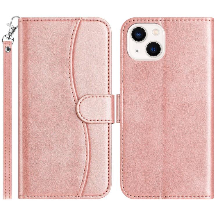iPhone 14/15/16 Series Dual - Folded S - shape Leather Phone Case
