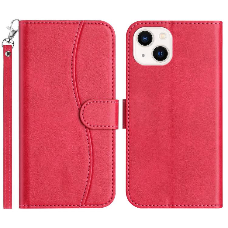 iPhone 14/15/16 Series Dual - Folded S - shape Leather Phone Case