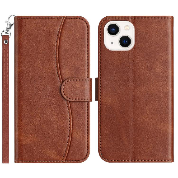 iPhone 14/15/16 Series Dual - Folded S - shape Leather Phone Case