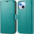 iPhone 15 4 Card Holder Kickstand PU Leather Magnetic Closure Protective Flip Cover