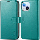 iPhone 15 4 Card Holder Kickstand PU Leather Magnetic Closure Protective Flip Cover