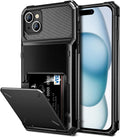 iPhone 15 Case Card Holder 4 - Card Dual Layer Heavy Duty Shockproof Wallet Case