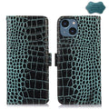 iPhone 15 Crocodile Top Layer Cowhide Leather Phone Case