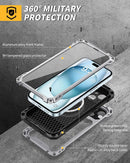 iPhone 15 Metal Case Heavy Duty Protective Rugged Full Body Magnetic Cover