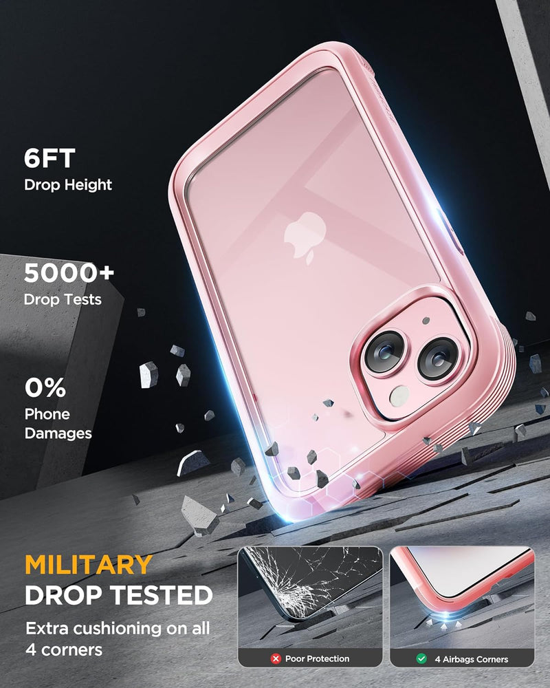 iPhone 15 Plus Case 6.7' Full - Body Military Drop Proof Case Glass Screen Protector - Gorilla Cases