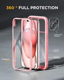 iPhone 15 Plus Case 6.7' Full - Body Military Drop Proof Case Glass Screen Protector