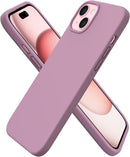 Slim liquid silicone iPhone 15 Plus case three layer soft gel rubber protective full cover