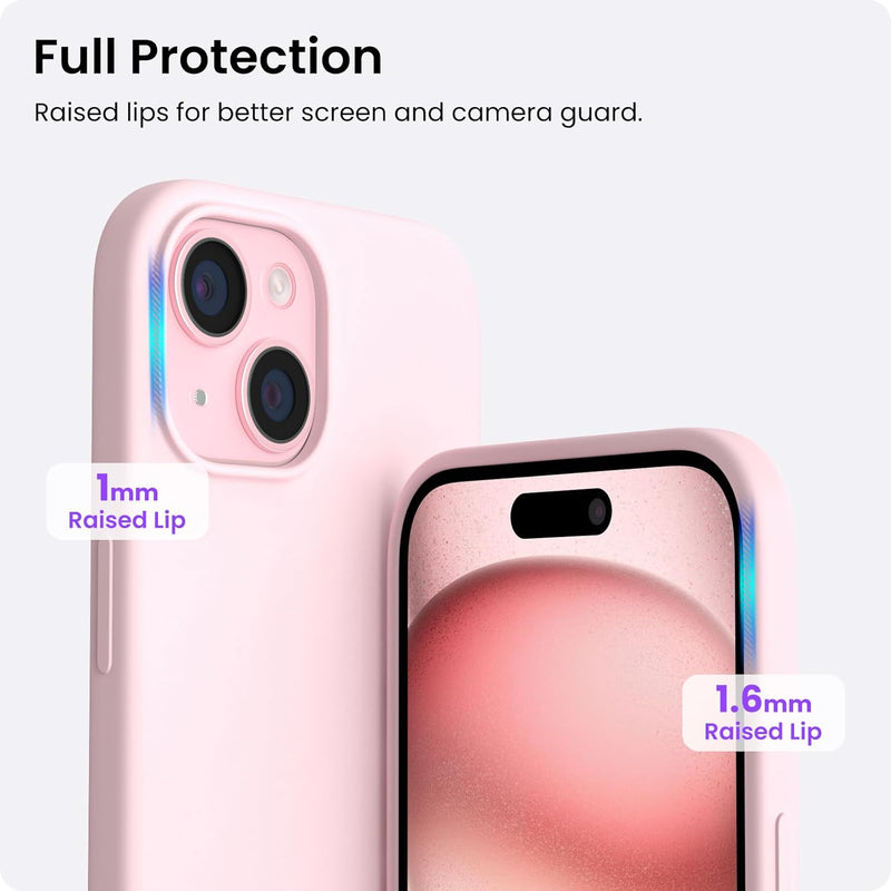 iPhone 15 Plus Case 6.7" Slim Liquid Silicone 3 Layers Full Covered Soft Gel Rubber Cover Protective Phone Case - Gorilla Cases