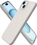 Slim liquid silicone iPhone 15 Plus case three layer soft gel rubber protective full cover