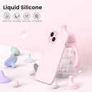 Slim liquid silicone iPhone 15 Plus case three layer soft gel rubber protective full cover