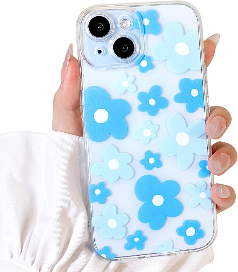 iPhone 15 Plus Case Cute Clear Oil Flower Floral Design Girls Shockproof Protective - Gorilla Cases