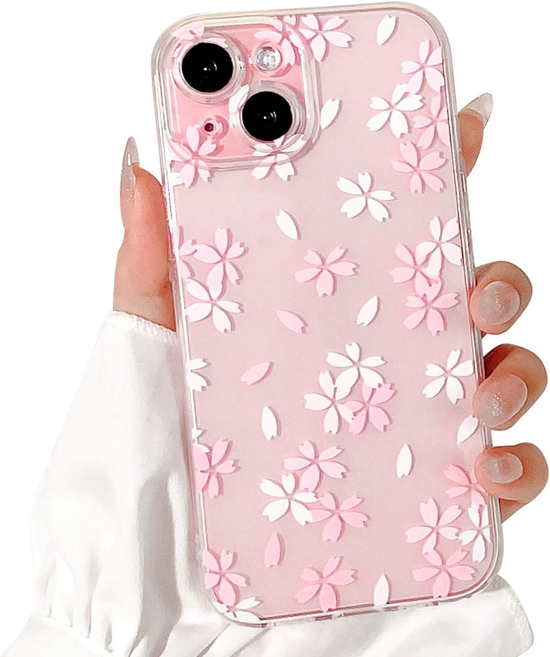 iPhone 15 Plus Case Cute Clear Oil Flower Floral Design Girls Shockproof Protective - Gorilla Cases