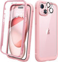 iPhone 15 Plus Case Full Body Rugged Case Glass Camera Lens Protector