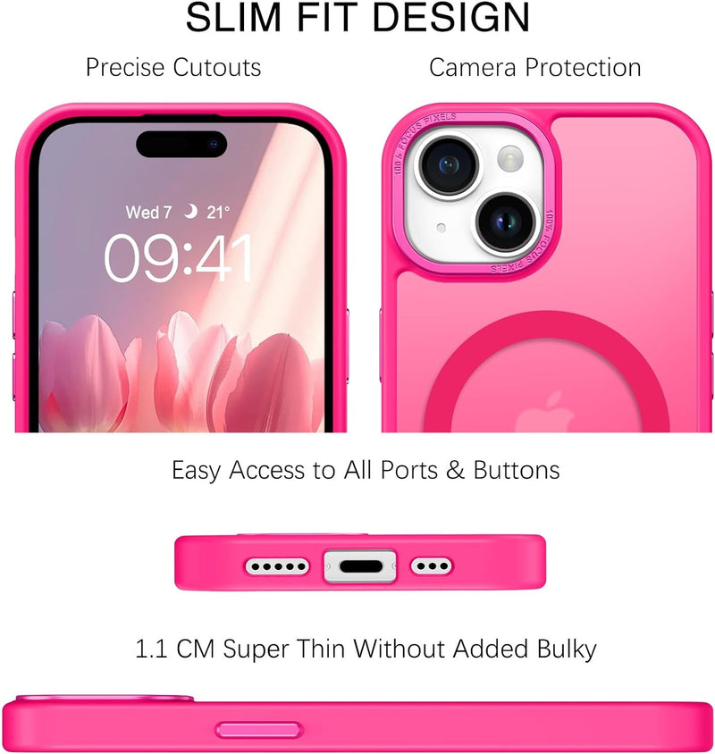 iPhone 15 Plus Case Translucent Matte Slim Shockproof Magnetic Phone case - Gorilla Cases