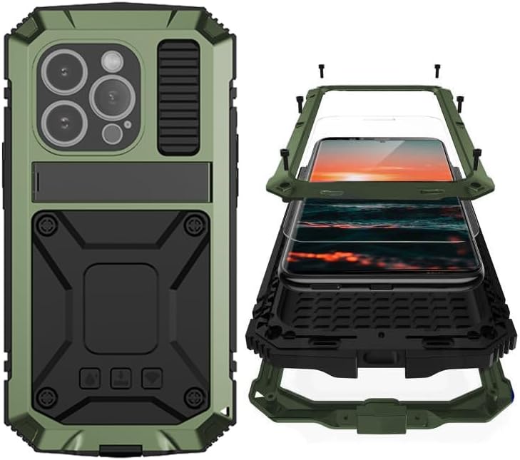 iPhone 15 Plus Metal Case Screen Protector Camera Protector Military Rugged Heavy Duty Shockproof Case - Gorilla Cases