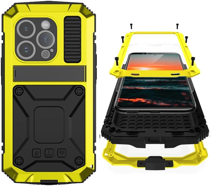 iPhone 15 Plus Metal Case Screen Protector Camera Protector Military Rugged Heavy Duty Shockproof Case - Gorilla Cases