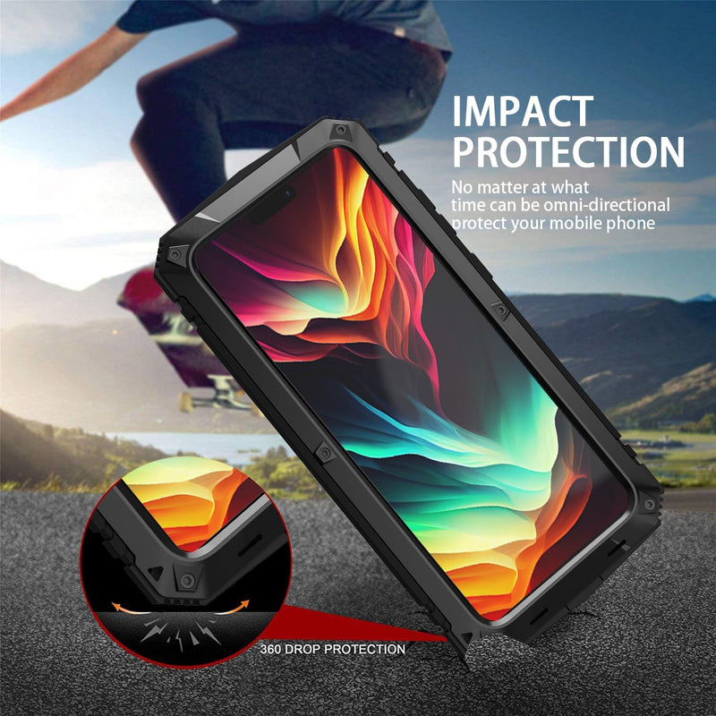 iPhone 15 Plus Metal Case Screen Protector Camera Protector Military Rugged Heavy Duty Shockproof Case - Gorilla Cases