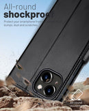 iPhone 15 Plus Wallet Case PU Leather Flip Folio Case Phone Cover 6.7 Inch