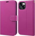 iPhone 15 Plus Wallet Case PU Leather Flip Folio Case Phone Cover 6.7 Inch