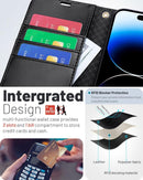 iPhone 15 Plus Wallet Case PU Leather Flip Folio Case Phone Cover 6.7 Inch