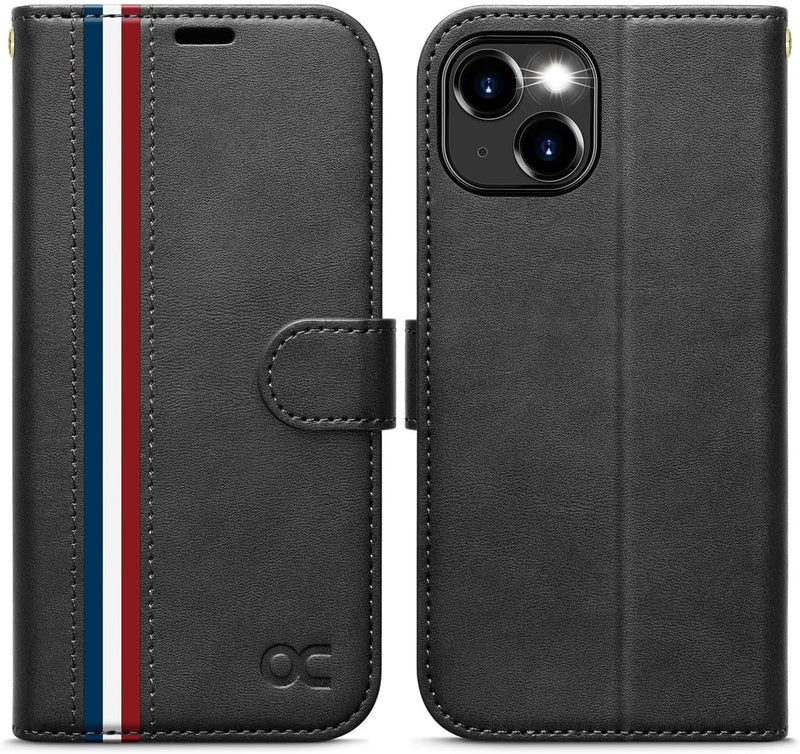 iPhone 15 Plus Wallet Case PU Leather Flip Folio Case Phone Cover 6.7 Inch - Gorilla Cases