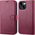 iPhone 15 Plus Wallet Case PU Leather Flip Folio Case Phone Cover 6.7 Inch