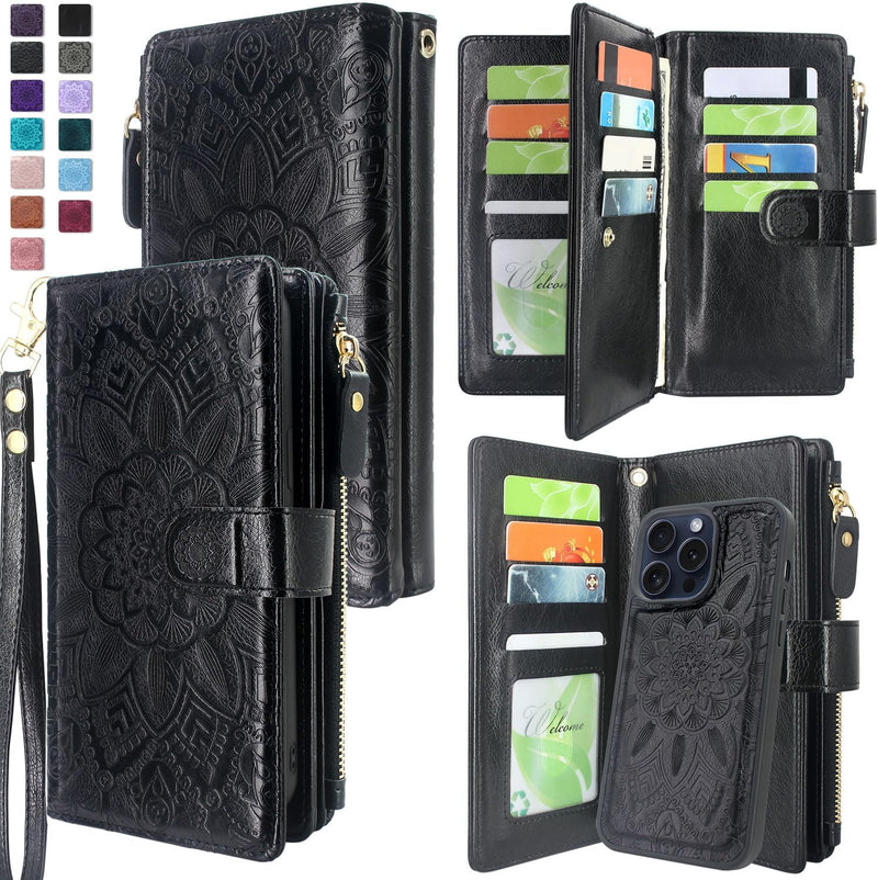 iPhone 15 Pro 5G 6.1 inch Wallet Case Detachable Removable Phone Cover - Gorilla Cases