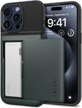 iPhone 15 Pro Case Military Grade Protection Card Holder - Black