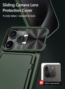 iPhone 15 Pro Case Military Grade Protection Card Holder - Black