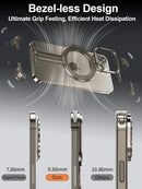 iPhone 15 Pro Max Case Magsafe Kickstand Bezel Metal Slim Hard