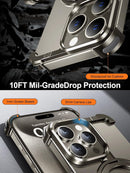iPhone 15 Pro Max Case Magsafe Kickstand Bezel Metal Slim Hard