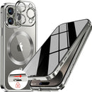 iPhone 15 Pro Max Full Body Bumper Cover Built - in 9H Glass - Blue