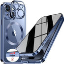 iPhone 15 Pro Max Full Body Bumper Cover Built - in 9H Glass - Blue
