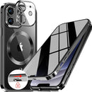 iPhone 15 Pro Max Full Body Bumper Cover Built - in 9H Glass - Blue