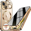 iPhone 15 Pro Max Full Body Bumper Cover Built - in 9H Glass - Blue