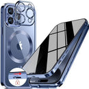 iPhone 15 Pro Max Full Body Bumper Cover Built - in 9H Glass - Blue