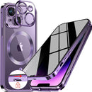 iPhone 15 Pro Max Full Body Bumper Cover Built - in 9H Glass - Blue