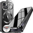 iPhone 15 Pro Max Full Body Bumper Cover Built - in 9H Glass - Blue