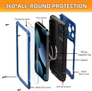 iPhone 15 Pro Max Metal Case Military Case Screen Protection Magnetic Blue