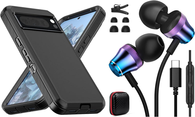 iPhone 15 Pro Max Samsung Pixel 8 Pro Case USB C Headphone Noise Canceling HiFi S24 Ultra S23 FE A53 A54 A55 A35 S22 S21 S20 Pixel 6a 6 7 7a - Gorilla Cases