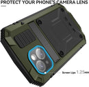 iPhone 15 Pro Metal Camera Protector Military Rugged Heavy Duty Shockproof Case