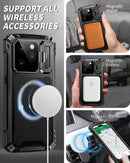 iPhone 15 Pro Metal Case Protective Heavy Duty Full Body Military Shockproof Magnetic Cover