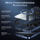 iPhone 15 Pro Shock - Absorb Case, Clear Back Cover Blue Titanium