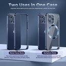 iPhone 15 Pro Shock - Absorb Case, Clear Back Cover Blue Titanium