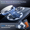 iPhone 15 Pro Shock - Absorb Case, Clear Back Cover Blue Titanium