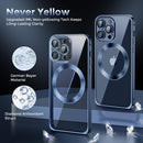 iPhone 15 Pro Shock - Absorb Case, Clear Back Cover Blue Titanium