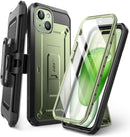 iPhone 15 Stand Belt Clip Heavy Duty Rugged Kickstand Phone Case