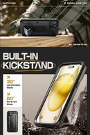 iPhone 15 Stand Belt Clip Heavy Duty Rugged Kickstand Phone Case